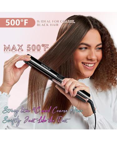 Shop DORISILK 500 High Temp Hair Straightener & Curler - Fast Heating Ceramic Flat Iron Dual Voltage for Travel Frizz-Free Styling - Buy Online on GoSupps.com