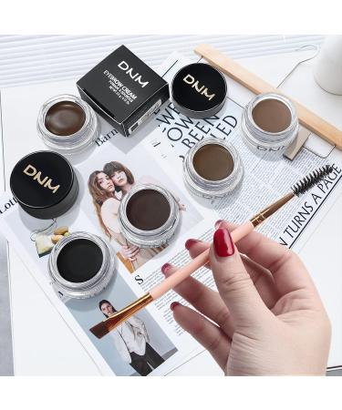 High Pigment Eyebrow Pomade Kit - Water & Stain Resistant with Dual-Ended Brush | Long-Lasting Natural Brow Makeup (11# Black - Buy Online on GoSupps.com