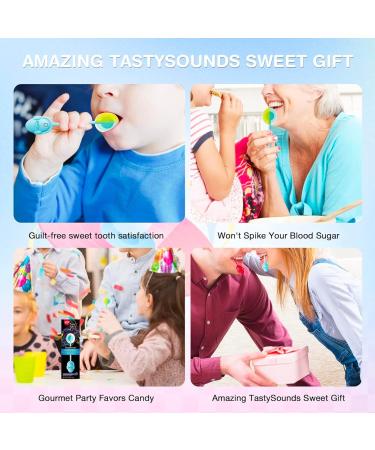 Amos TastySounds Blueberry Candy Lollipop 16g | Individually Wrapped Audio Music Lollipop - Buy Online on GoSupps.com