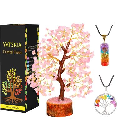 Rose Quartz Tree - Spiritual Crystal Gift for Women - Pink Room Decor - Tree of Life - Meditation Accessory - Buy Online on GoSupps.com