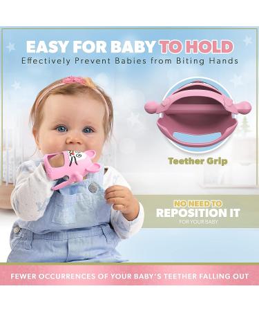 Little Pixy Silicone Baby Teether Toy for 0-6 Months | Hand Pacifier & Chew Toy for Newborns | Sensory & Car Seat Toy in Pink - Buy Online on GoSupps.com