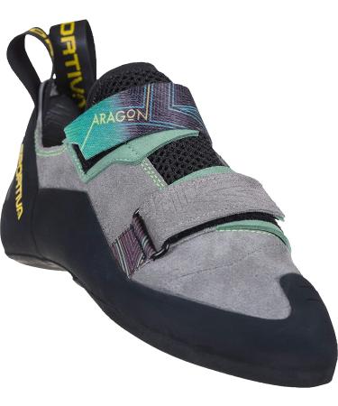 La Sportiva Men's Aragon Rock Climbing Shoes 12 - Slate/Jasmine Green - Buy Online on GoSupps.com