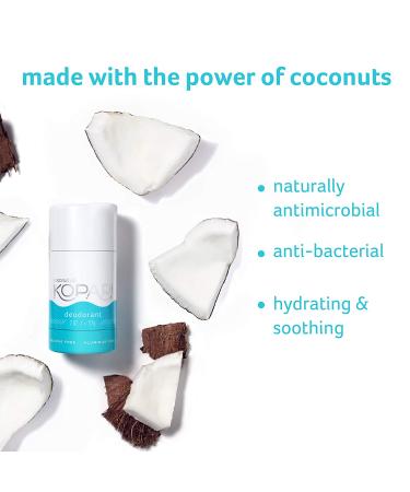 Kopari Aluminum-Free Coconut Oil Deodorant | Beach Scent | Vegan, Gluten-Free, Cruelty-Free | Odor Protection for Men & Women - Buy Online on GoSupps.com