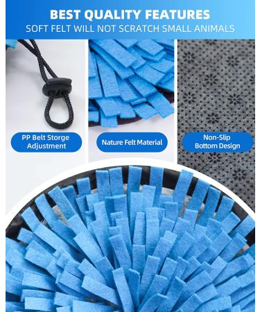 Rabbit Foraging Mat - Interactive Feed Game for Small Pets | OVMKOV 9.44 x 9.44 Snuffle Pad Bed Nosework Mat for Bunny, Hamster, Guinea Pigs, Ferrets, Chinchillas - Buy Online on GoSupps.com