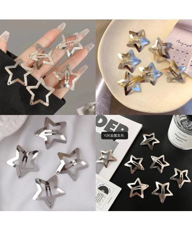 Paifeancodill Star Hair Clips 60 Pcs Star Snap Hair Clips Stars Shaped Hairclips Metal Snap Hair Clips Cute Star Hair Clips Hair Barrette Hairclips Anti-Skid Hair Star Barrettes Accessories (Silver) - Buy Online on GoSupps.com