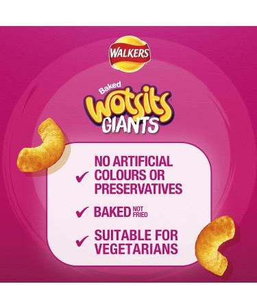Walkers Crisps Wotsits Giants Prawn Cocktail Snacks 105g (Case of 9) (Pack of 2) - Buy Online on GoSupps.com