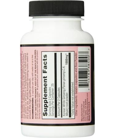 Imperial Elixir Korean White Ginseng 500 Mg 50 Count - Buy Online on GoSupps.com