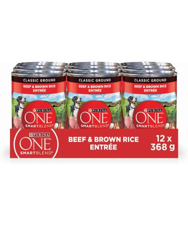 Purina ONE Wet Dog Food | True Instinct Beef & Salmon 368g (12 Pack) + Beef & Brown Rice 368g (12 Pack) Dog Food + Dog Food Beef&Brown Rice - Buy Online on GoSupps.com