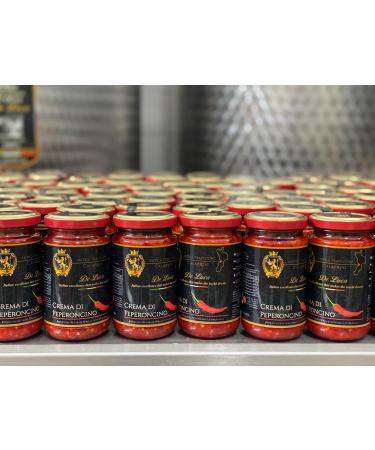 Calabrese De Luca Chili Cream Glass Jar 180g 100% Italian Made In Calabria - Buy Online on GoSupps.com