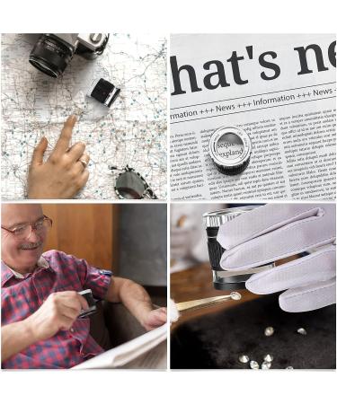 30X LED Lighted UV Loupe Magnifier | Adjustable Focal Length | Foldable Jewelry Magnifier Glass - Black - Buy Online on GoSupps.com