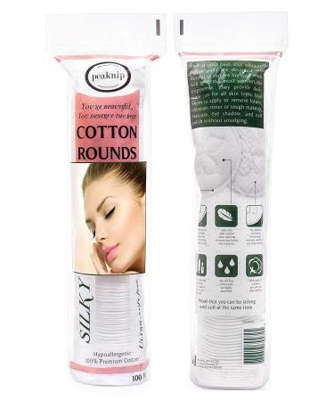 Premium 100% Cotton Rounds - 100 Count Makeup Remover Pads for Face, Nails, Personal Care - Hypoallergenic & Lint-Free - Buy Online on GoSupps.com