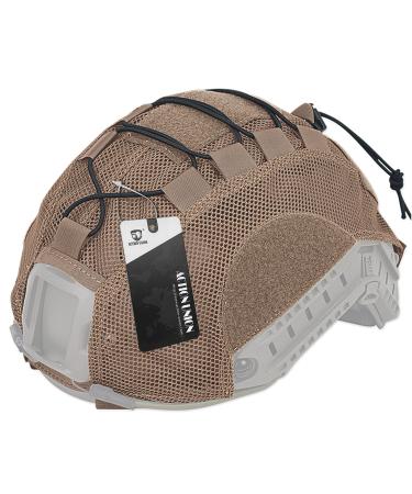 Fast Helmet Cover Breathable Mesh Tactical Multicam Helmet Cover for Airsoft Paintball Tan