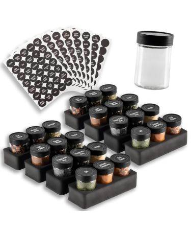 AllSpice InDrawer Spice Rack (24 3 Jars with Labels) 3 Jars 24 Jar + Labels