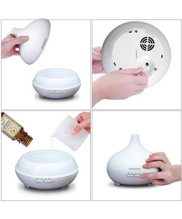 300ml Essential Oil Humidifier & Aroma Diffuser - LED Ultrasonic Aromatherapy for Home & Office - Buy Online on GoSupps.com