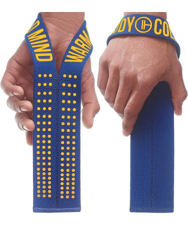 Warm Body Cold Mind V1 Lifting Straps for Olympic weightlifting - train aids for strength training fitness bodybuilding Wrist Wraps Weightlifting CrossFit Gym Kreuzl ben Gurte Marine/Orange - Buy Online on GoSupps.com