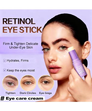 Retinol Eye Balm Stick with Caffeine & Peptides Under Eye Cream for Dark Circles and Puffiness Anti-Aging Treatment Reduces Fine Lines Firming Moisturize Skin 2 Pack 9G/0.317 OZ Each - Buy Online on GoSupps.com