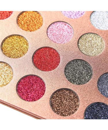 24 Color Pressed Glitter Eyeshadow Palette | Metallic Highly Pigmented Waterproof Long Lasting Shimmer - Shop Internationally! - Buy Online on GoSupps.com