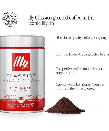 Ground Coffee and Syrup Hamper Bundle With illy Ground Coffee 250g Monin Coffee Syrup Gift Set Border Biscuits and Beas Treats 30ml Scoop - Buy Online on GoSupps.com