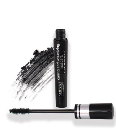 Makki Volumizing and curling mascara Long Stay Smudge-proof Lash definition Voluminous Volumising Extreme Black Colour Shade 01