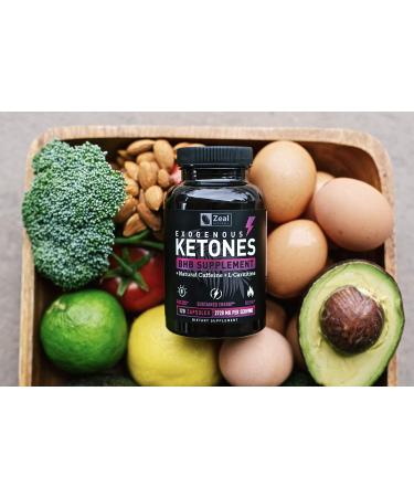 Keto BHB Exogenous Ketones Pills | 2720mg 120 Capsules with goBHB Salts & Natural Caffeine - Ketosis Support Supplement - Buy Online on GoSupps.com