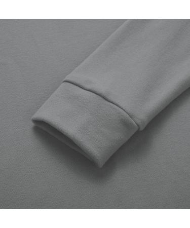 Jonivey Men's Fleece Turtleneck Long Sleeve Shirt - Soft Knitted Thermal Pullover - Pure Grey (Medium) - Buy Online on GoSupps.com