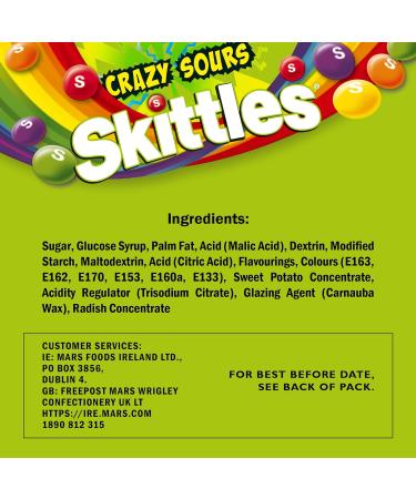 Skittles Crazy Sour Giant Chews 141g - Buy Online on GoSupps.com