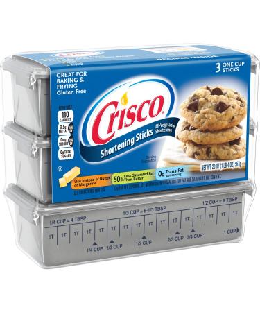 Crisco, Baking Sticks, Original, All Vegetable Shortening, 20oz Package (Pack of 2) - SET OF 2 1.25 Pound (Pack of 2)