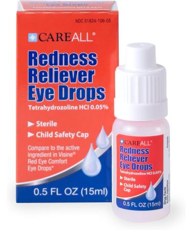 Buy CareAll Redness Reliever Eye Drops - Tetrahydrozoline HCI 0.5oz (Pack of 3) | Fast International Shipping - Buy Online on GoSupps.com
