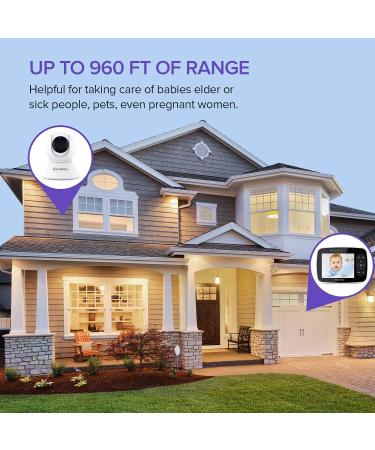 Remote Pan-Tilt-Zoom Baby Monitor | 3.5 Large Screen, Night Vision, Two-Way Talk, Room Temperature, Lullabies | 960ft Range - Buy Online on GoSupps.com