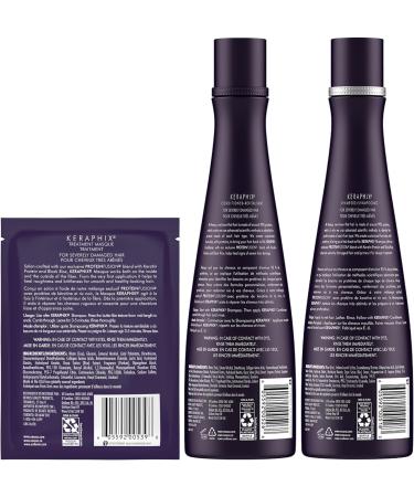Nexxus Keraphix Gift Set for Damaged Hair with Shampoo Conditioner and Treatment Masque made with Keratin Protein and Black Rice 3 Count - Buy Online on GoSupps.com