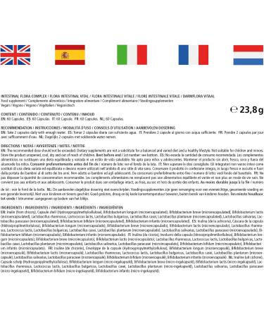 Darmflora Vital Capsules - High Dose Probiotics | 60 Vegan Capsules | 12 Active Cultures + Inulin | 16.2 Billion CFU/Day | Made in Germany - Improve Gut Health - Buy Online on GoSupps.com