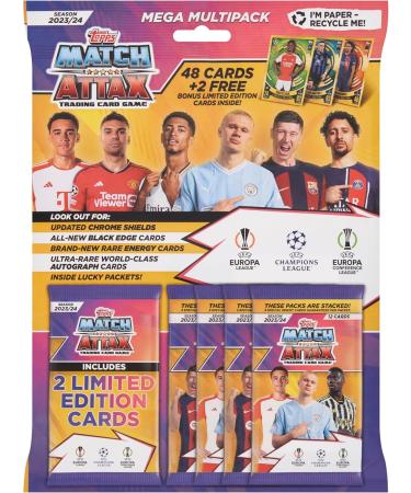 Topps Match Attax 23/24 Mega Multipack Contains 48 Match Attax Cards - 4 Packs Plus 2 Limited Edition Cards