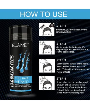 JITASHWA Hair Fibres Hair Powder Spray Natural Ingredients Hair Building Fibres for Thinning Hair Hair Thicker in 30 Seconds Hair Loss Treatment for Men & Women Medium Brown - Buy Online on GoSupps.com