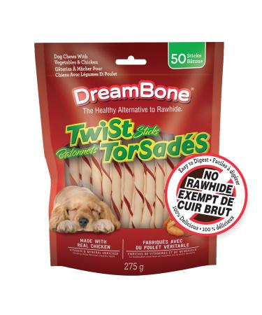 DreamBone Chicken Twist Stick 50ct 10oz 275g
