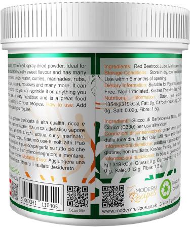 Beetroot Powder 250g Premium Quality Natural Food Colour Non-GMO Gluten Free - Recyclable Container 250 g - Buy Online on GoSupps.com