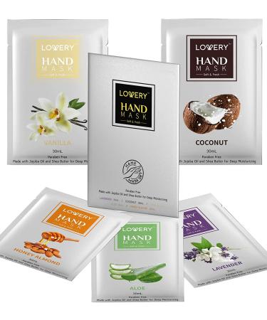 5-Pack Birthday Gifts Deep Conditioning Hand Mask with Coconut, Aloe, Honey Almond, Lavender & Vanilla - Vitamin E, Shea Butter & Jojoba Oil Infused - Ideal Gifts for Women, Mom & Best Friend - Buy Online on GoSupps.com