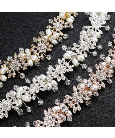 Oriamour Bridal Headpiece - Flower Design Wedding Headband in Silver | Bridal Hair Accessories - Buy Online on GoSupps.com