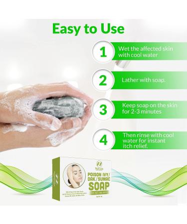 Poison Ivy Soap Bar - Natural Anti-Itch Treatment for Poison Ivy, Oak & Sumac - Soothes Rashes - 4 oz Bars (2 Pack) USA Made - Buy Online on GoSupps.com