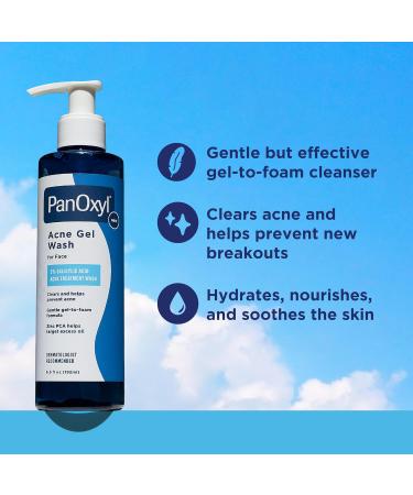 PanOxyl Acne Gel Wash 2% Salicylic Acid Moisturizes with Blue Algae and Aloe Vera Mattifies with Zinc PCA Nourishes Skin with Green Tea Extract and Betaine with Allantoin 6.5oz - Buy Online on GoSupps.com