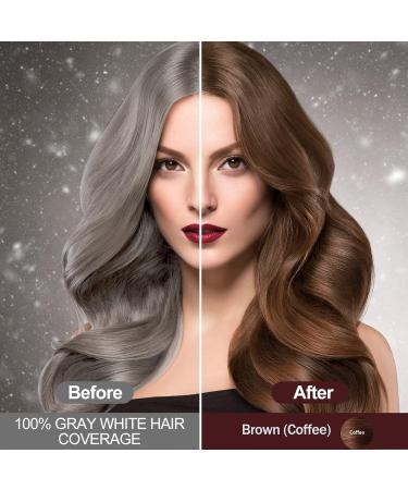 Dark Brown Coloring Shampoo 500 ml Color Coloring Shampoo Hair Sye Shampoo 3 in 1 Instant Hair Coloring Shampoo Colored Hair Shampoo Hair Dye Shampoo for Women and Men - Buy Online on GoSupps.com