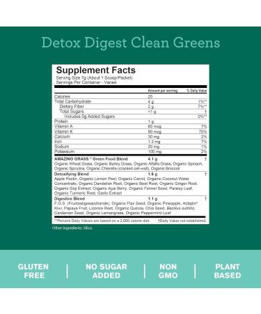 Amazing Grass Green Superfood Immunity & Detox Bundle - 30 Servings Each with Vitamin C, Digestive Enzymes - Buy Online on GoSupps.com