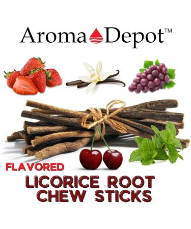 Aroma Depot 1 lb. Natural Licorice Root Chew Sticks for Humans. 100% Pure Natural | Oral Health & Fresh Bearth | Individual Liquorice Sticks are 6.5-7 inches Long. Glycyrrhiza Glabra from Turkey. - Buy Online on GoSupps.com