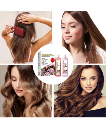 Onion Biotin and Rosemary Shampoo and Treatments Set Onion Shampoo With Biotin Rosemary Onion Shampoo for Stronger Thicker and Longer Hair Soft Shine Hair Growth 248ml - Buy Online on GoSupps.com