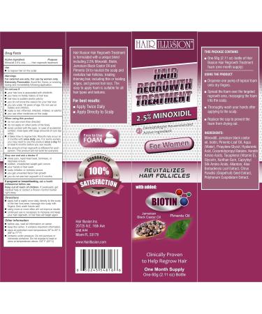 3 Month Supply Minoxidil 2.5% Foam Hair Regrowth Treatment with Biotin, Jamaican Black Castor Oil, Pimento Oil - 2.11 oz (Pack of 3) - Buy Online on GoSupps.com