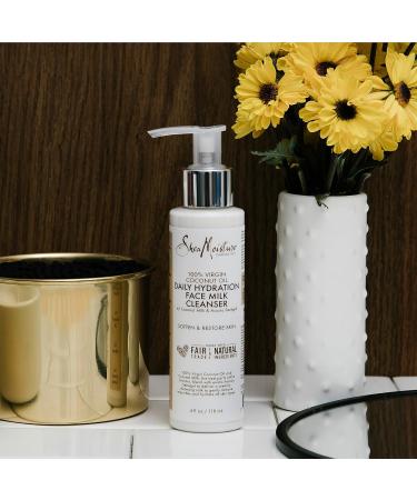 SheaMoisture Daily Hydration Face Milk Cleanser - 4 Fl Oz (Pack of 2) | Buy Internationally Natural Skincare - Buy Online on GoSupps.com
