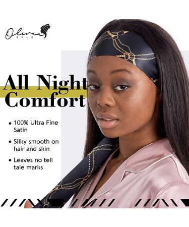 Satin Edge Scarf for Women - Stylish Head Wrap for Natural Hair & Wigs | Soft & Secure Chains - Buy Online on GoSupps.com