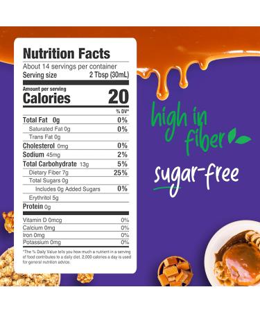 Pyure Organic Sugar-Free Caramel Syrup - 14 fl oz Natural Sweetener - Buy Online on GoSupps.com