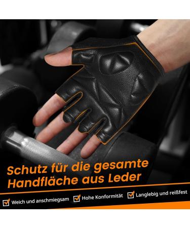 Buy Atercel Leather Weightlifting Gloves - Breathable Gym Fitness Gloves for Men & Women | XL Size for Optimal Workout Training - Buy Online on GoSupps.com