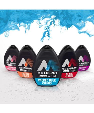 Mio Energy Water Enhancement Variety Pack - 4 Flavors: Strawberry Pineapple Smash, Tropical Fusion, Acai Berry Storm, Wicked Blue Citrus - Buy Online on GoSupps.com