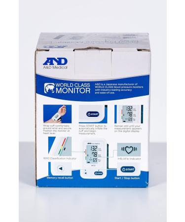 A&D Medical UB-525 Wrist Blood Pressure Monitor White - Accurate Readings Anywhere - Buy Online on GoSupps.com